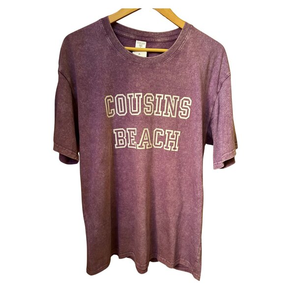 Distressed Washed Round Neck T-shirt, Size L - Picture 1 of 5